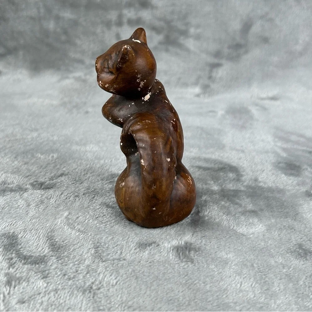 Vintage Ceramic Chipmunk Figurines Mid Century Some Paint Loss‎ Personality
